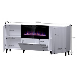 KOMODA Pafos 180 EF su elektriniu baltu židiniu