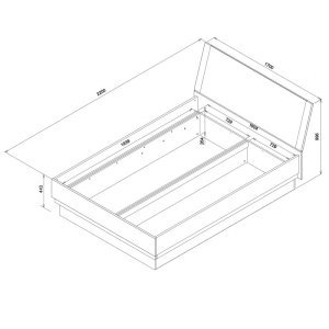 Miegamojo lova YORK 18/160 cm
